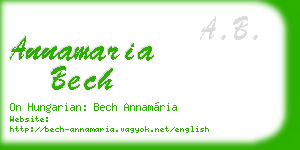 annamaria bech business card